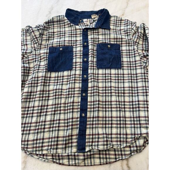 Snoop X Levi XL Mens Button Down Shirt Plaid Denim Collab Extra Large - Picture 4 of 7